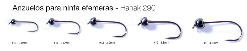 anzuelos ninfas efemera hanak 290 