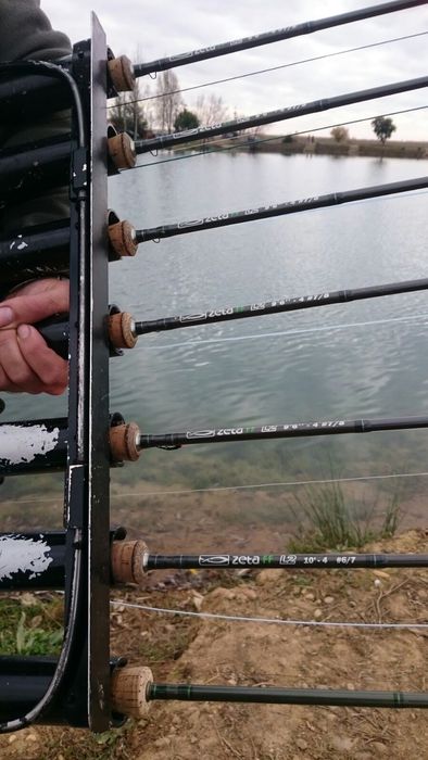 canas zeta pesca a mosca lago