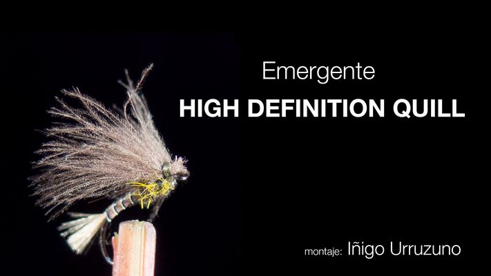 Montaje de mosca Emergente Oliva High Definition Quills