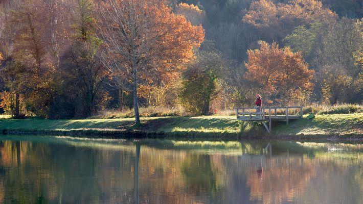 Pesca a mosca en el lago de Orleix - Francia